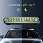 Stylish Aromatherapy Car Temporary Stop Parking Card Luminous Phone Number Display Plate Car-styling Auto Accessories