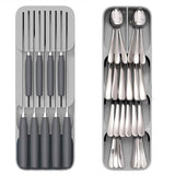 Plastic Knife Block Holder Drawer Knives Forks Spoons Storage Rack Knife Stand Cabinet Tray Kitchen Fashion Plastic Organizer